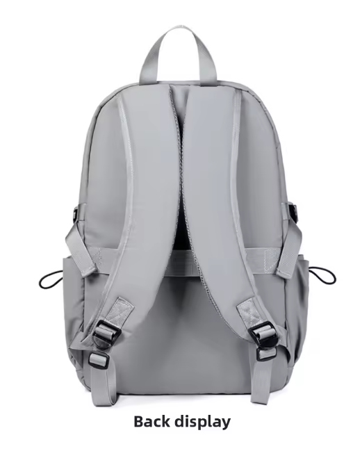 Modern Gray Backpack with Bold Accents - Image 2