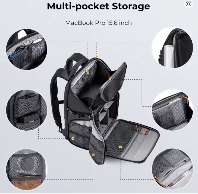 Premium Black Camera Backpack with Customizable Storage - Image 3