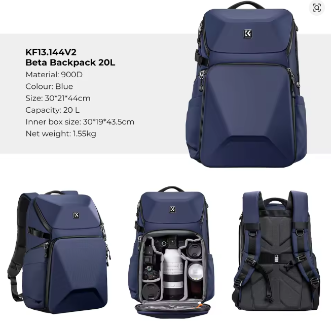 Premium Black Camera Backpack with Customizable Storage - Image 4
