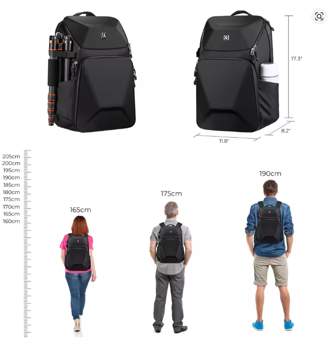 Premium Black Camera Backpack with Customizable Storage - Image 5